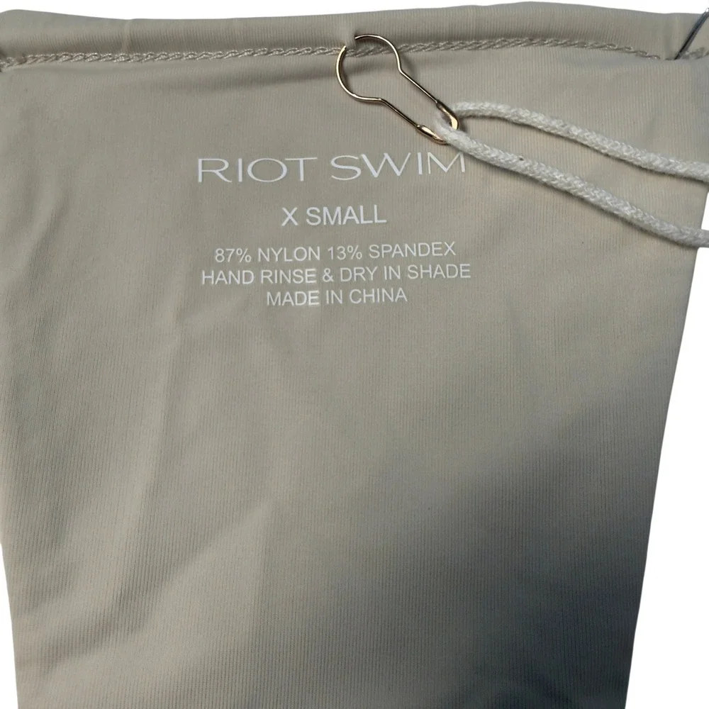Riot Swim Bixi Bottom Women Small Coconut Excellent Side Tie Bikini Swimwear